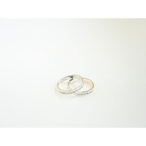 Charter Club Mini Butterfly Silver Plated Ring Pair, Size 7